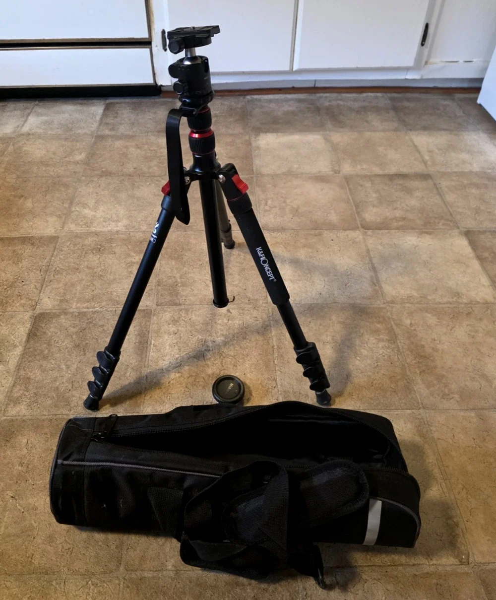 K&F Concept S210 Aluminum Camera Tripod w/ KF-28 Ball Head In Case